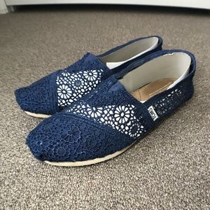 Blue Crochet Toms